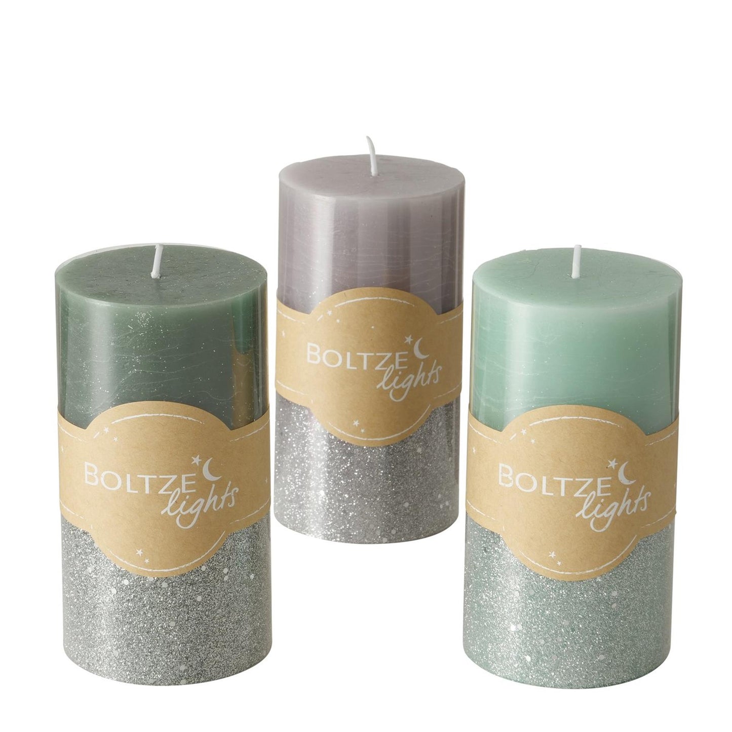Boltze home stompkaars mariza ø7xh13cm , grey, sage green, silver colour-mix
