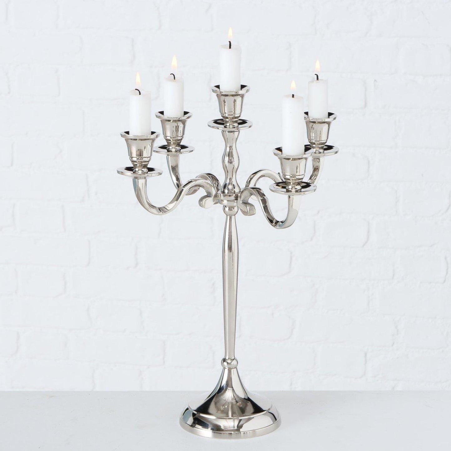 Boltze home kandelaar zilver 27x38cm