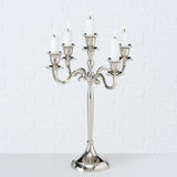 Boltze home kandelaar victoria zilver 27x38cm - afbeelding 1