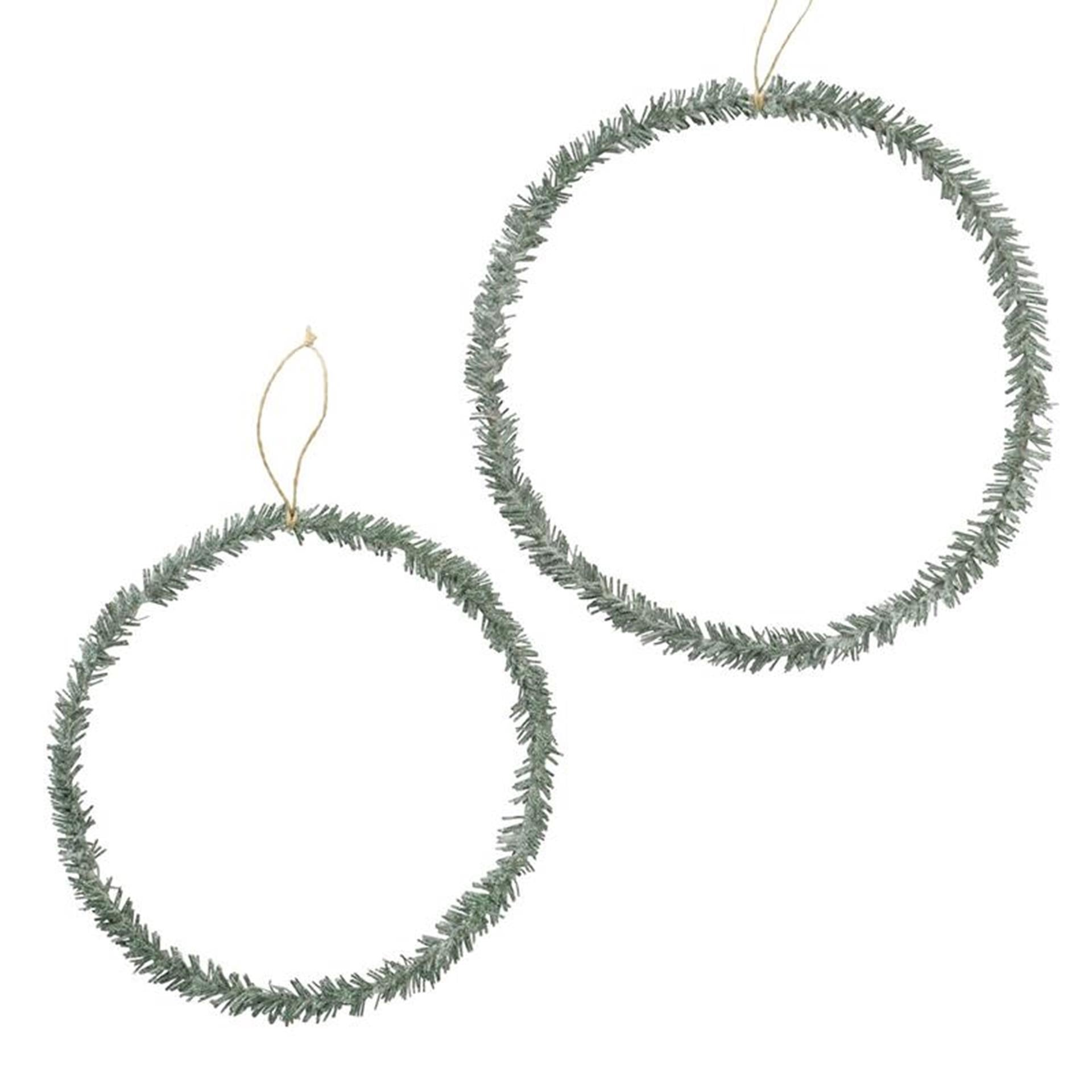 Boltze home decohanger rumba cirkel set a 2 glitter groen dia 27-en 33cm