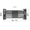 Trapas Elvedes Twist Fit BB86 BB92 Shimano