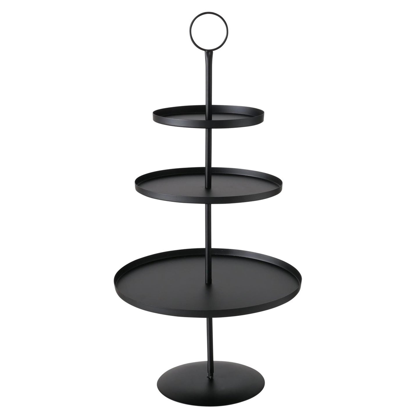 Boltze home etagere samona metaal ø30x60cm mat zwart
