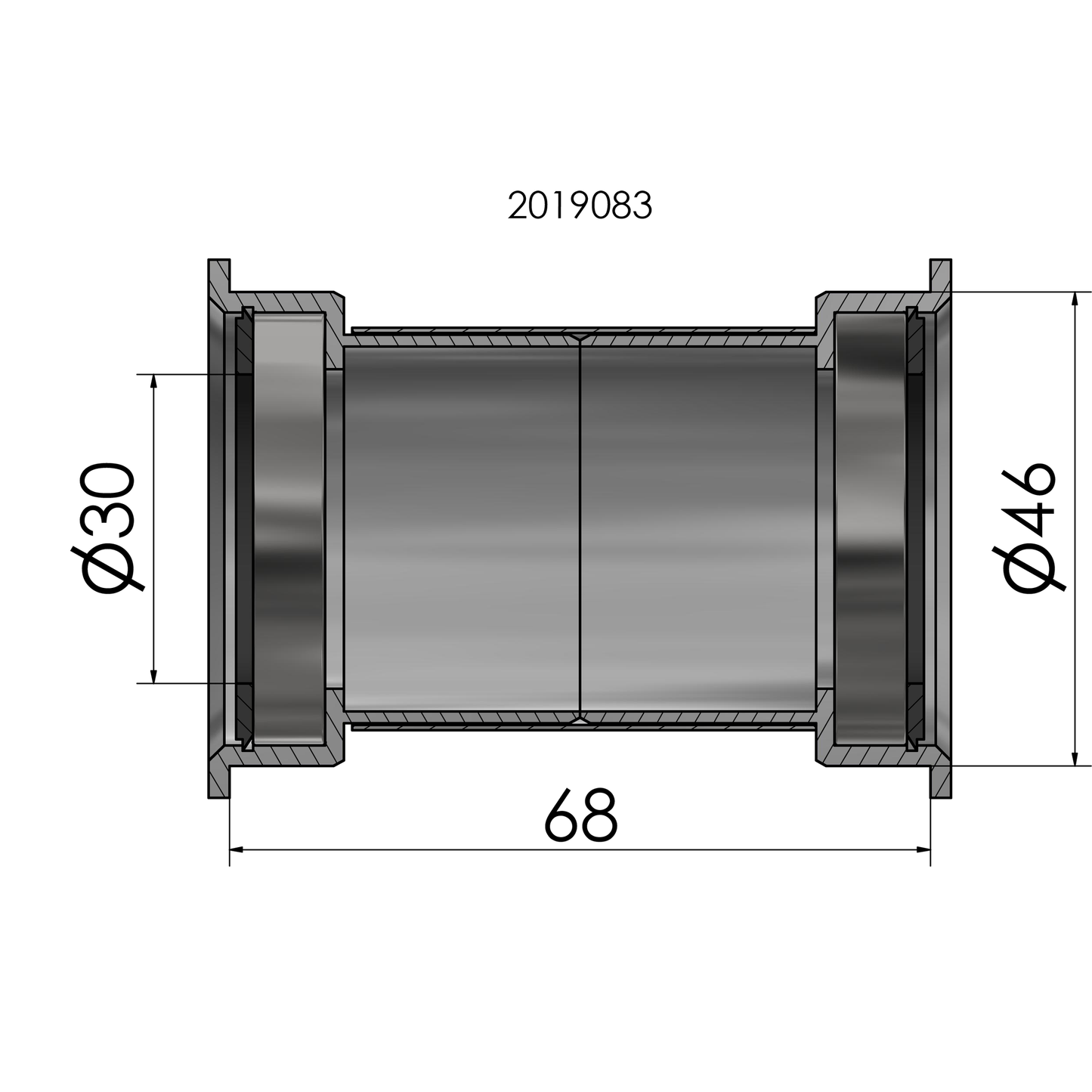 Trapas Elvedes Press Fit PF30
