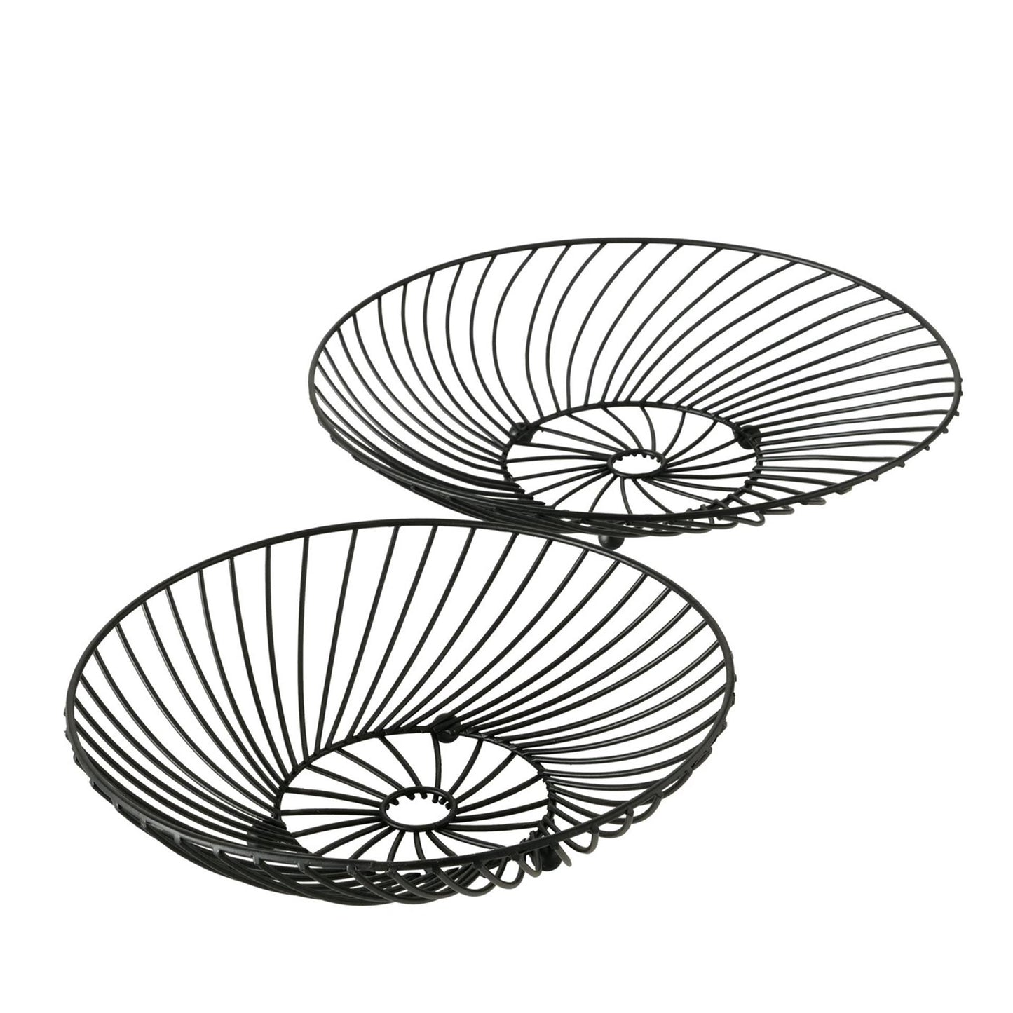 Boltze home schaal tabea metaal 2-delige set ø25 28cm zwart