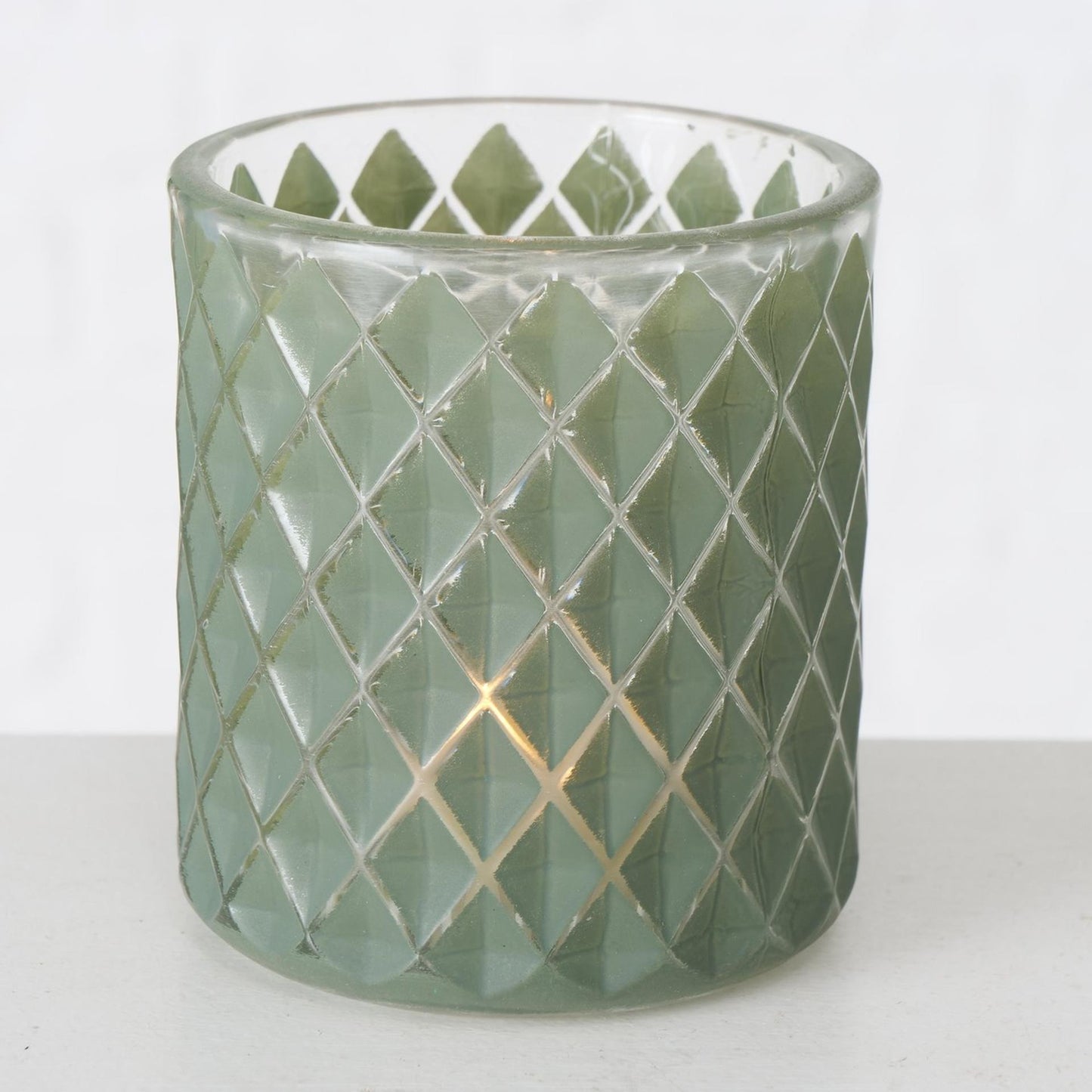 Boltze home windlicht dustin ø8xh9cm groen