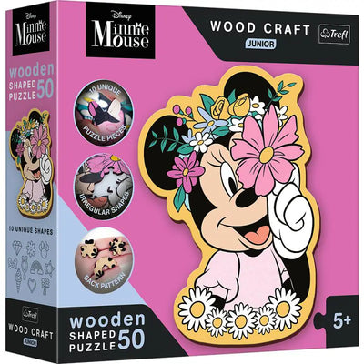 trefl houten minnie mouse junior puzzel van 50 stukjes