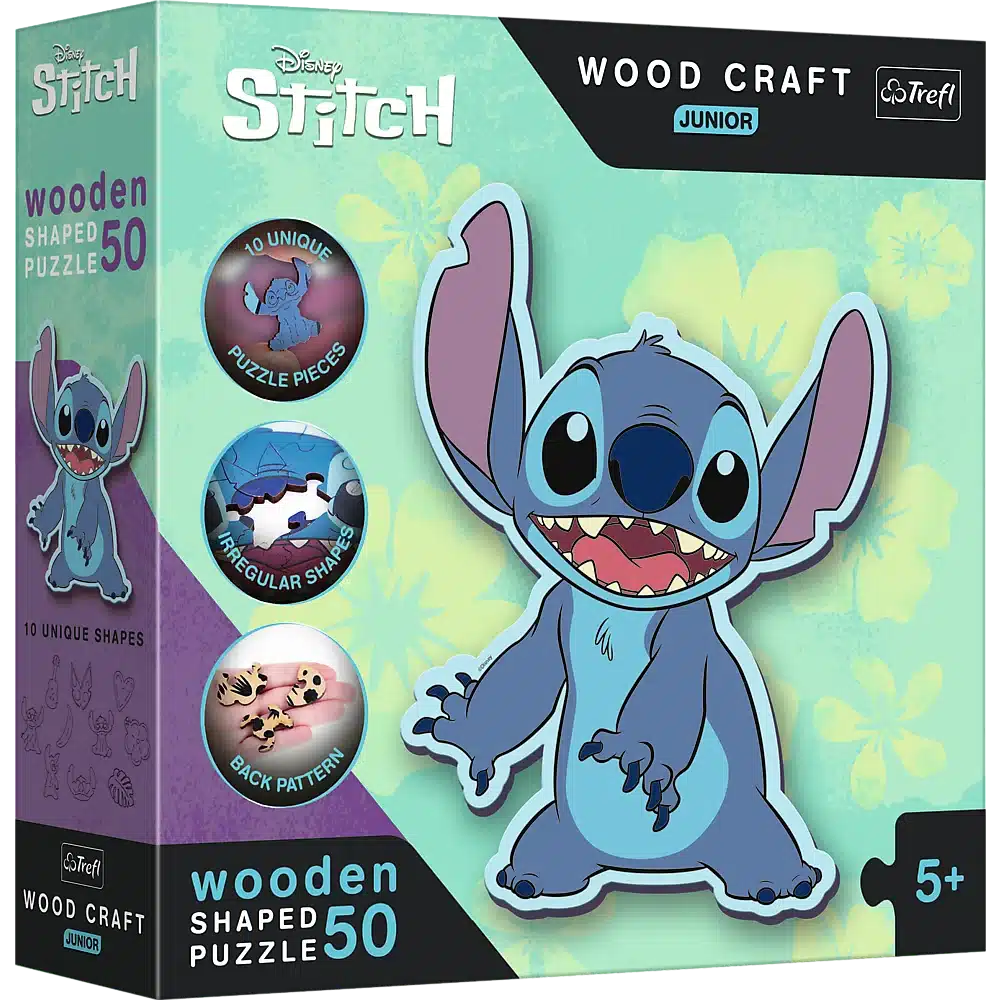 Disney trefl houten lilo stitch junior puzzel van - 50 stukjes