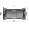 Elvedes trapas adapter Press Fit BB386 Shimano 24mm