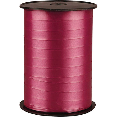 Cadeaulint, b: 10 mm, glossy, robijnrood, 250 m 1 rol