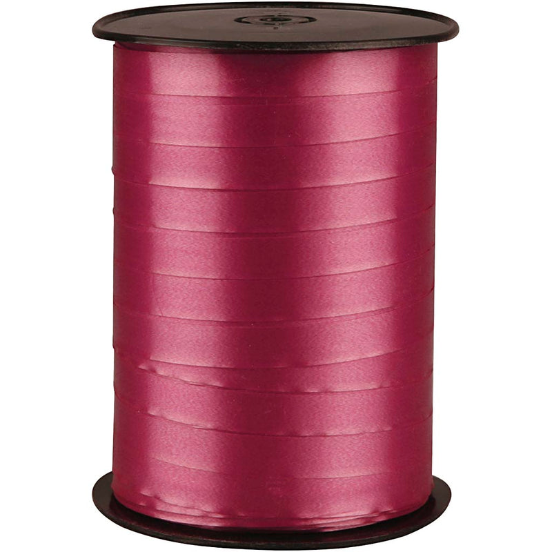 Cadeaulint, b: 10 mm, glossy, robijnrood, 250 m 1 rol