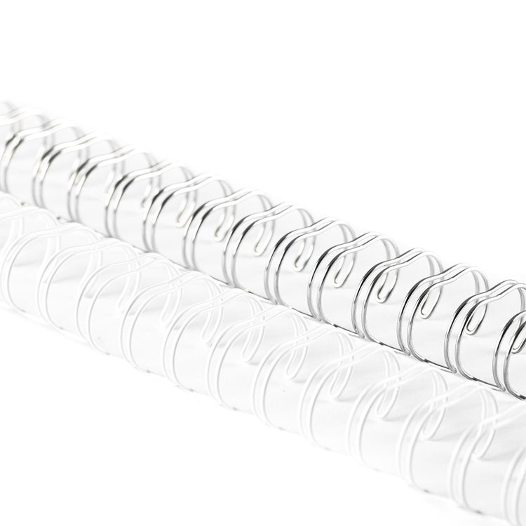 Vaessen creative • bind easy metalen bindruggen 16mm 2:1 wit zilver 8st.