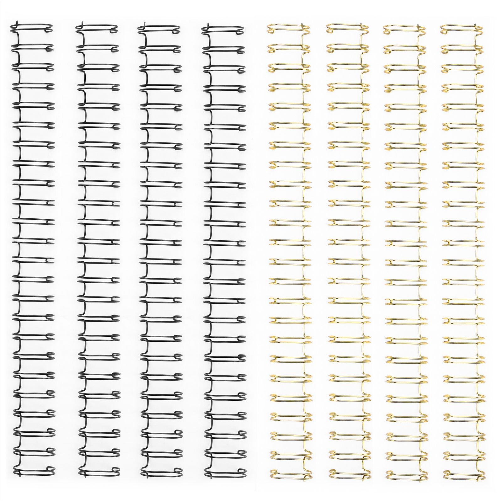 Vaessen creative • bind easy metalen bindruggen 16mm 2:1 zwart goud 8st.