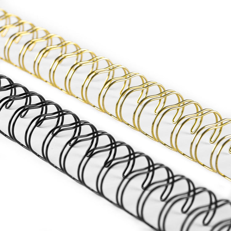 Vaessen creative • bind easy metalen bindruggen 16mm 2:1 zwart goud 8st.