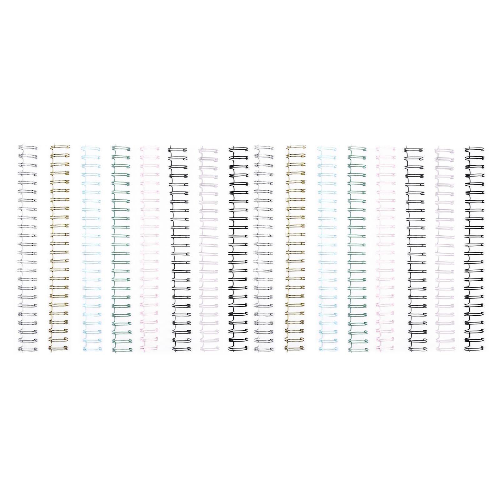 Vaessen creative • bind easy metalen bindruggen 16mm 2:1 regenboog mix 16st.