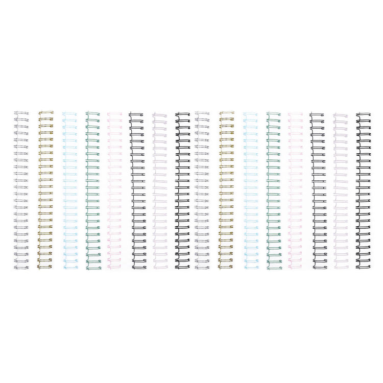 Vaessen creative • bind easy metalen bindruggen 16mm 2:1 regenboog mix 16st.