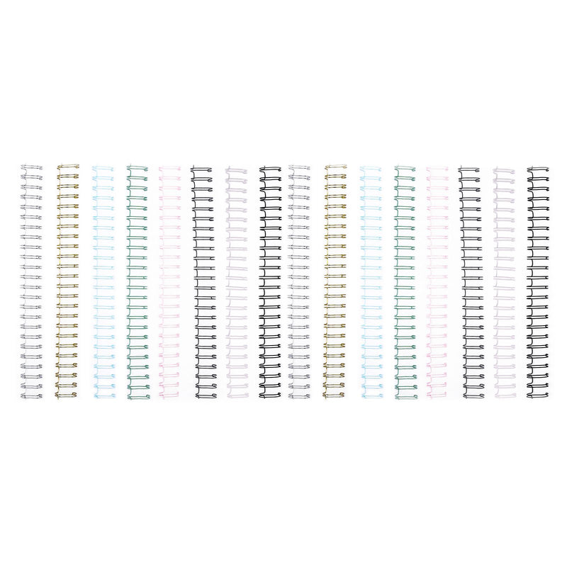 Vaessen creative • bind easy metalen bindruggen 16mm 2:1 regenboog mix 16st.