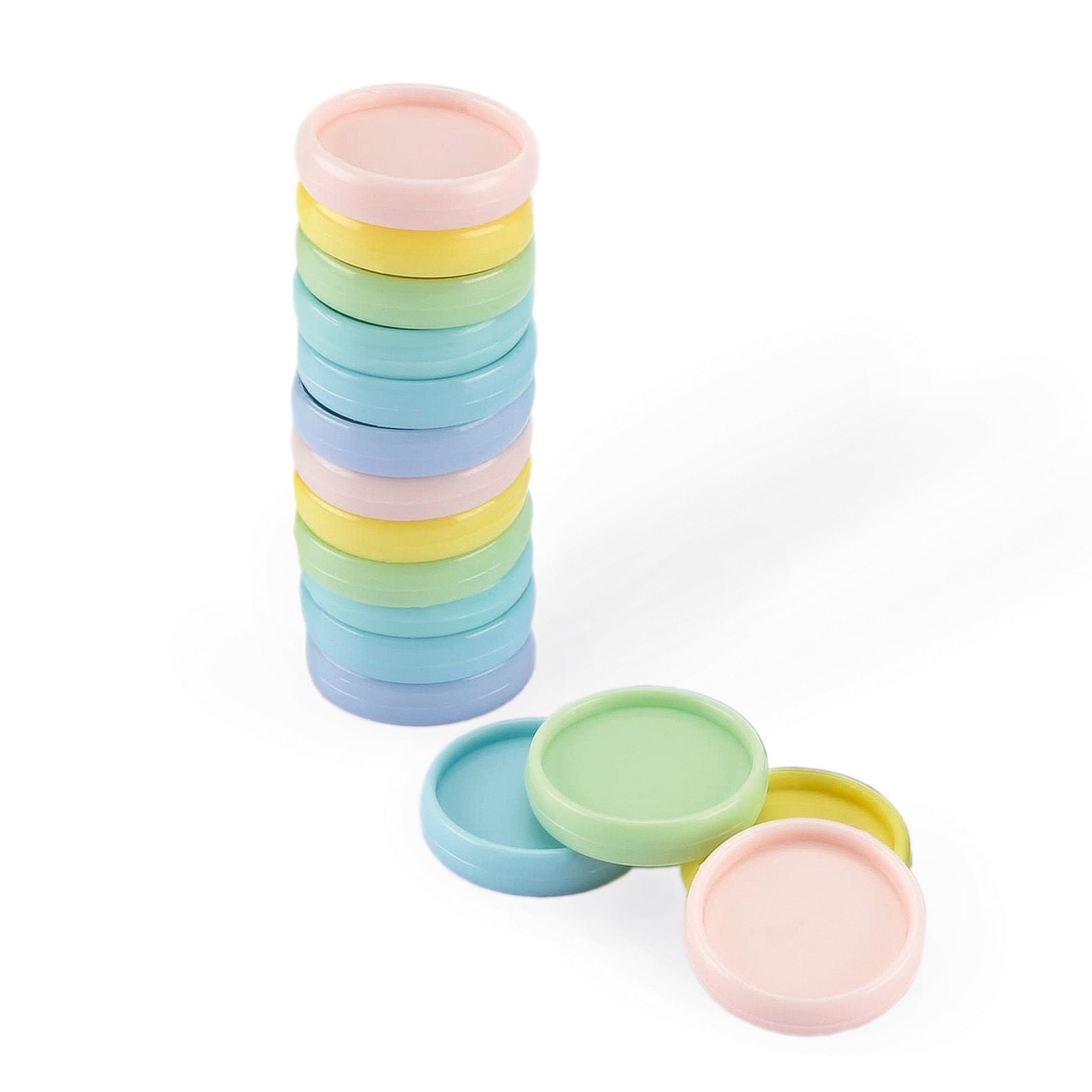 Vaessen creative • bind easy binding discs 24mm regenboog pastels 24st.