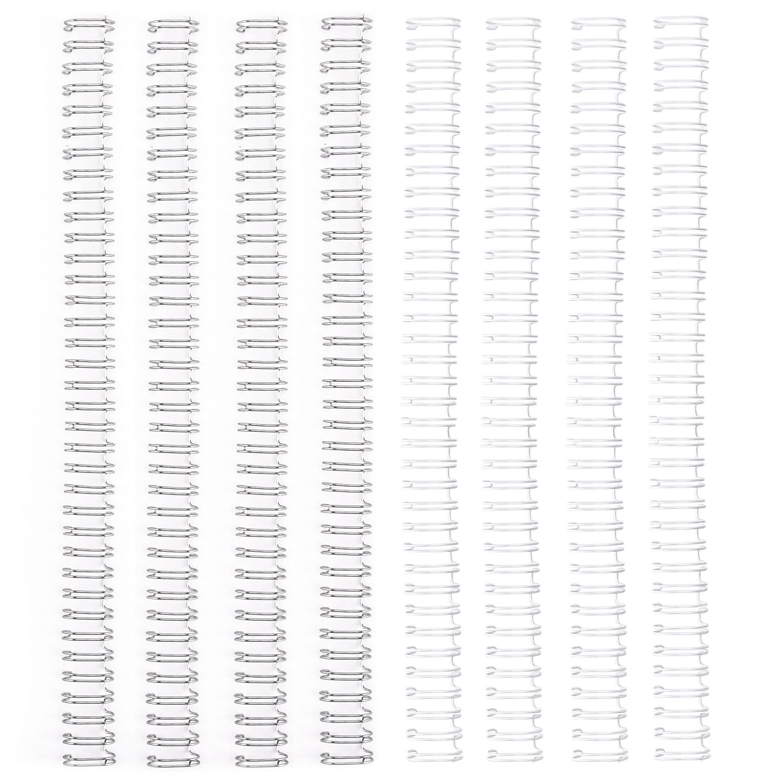 Vaessen creative • bind easy metalen bindruggen 13mm 3:1 wit zilver 8st.