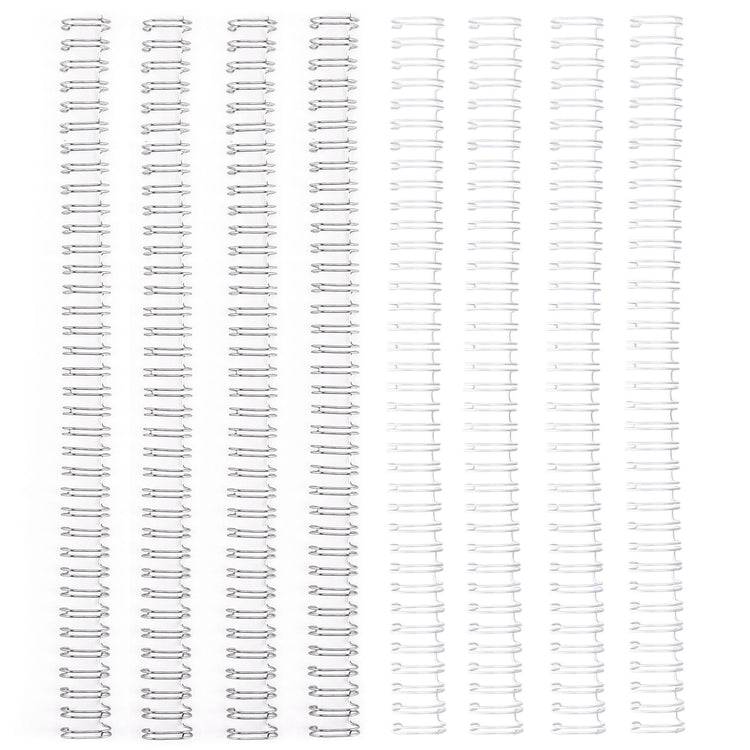 Vaessen creative • bind easy metalen bindruggen 13mm 3:1 wit zilver 8st.