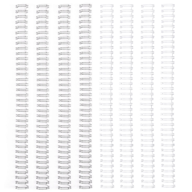 Vaessen creative • bind easy metalen bindruggen 13mm 3:1 wit zilver 8st.