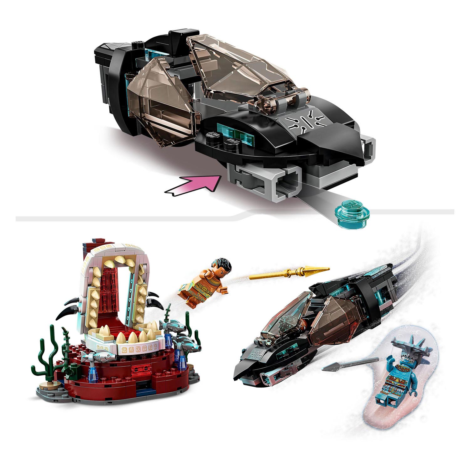 Lego marvel super heroes 76213 koning namor’s troonzaal