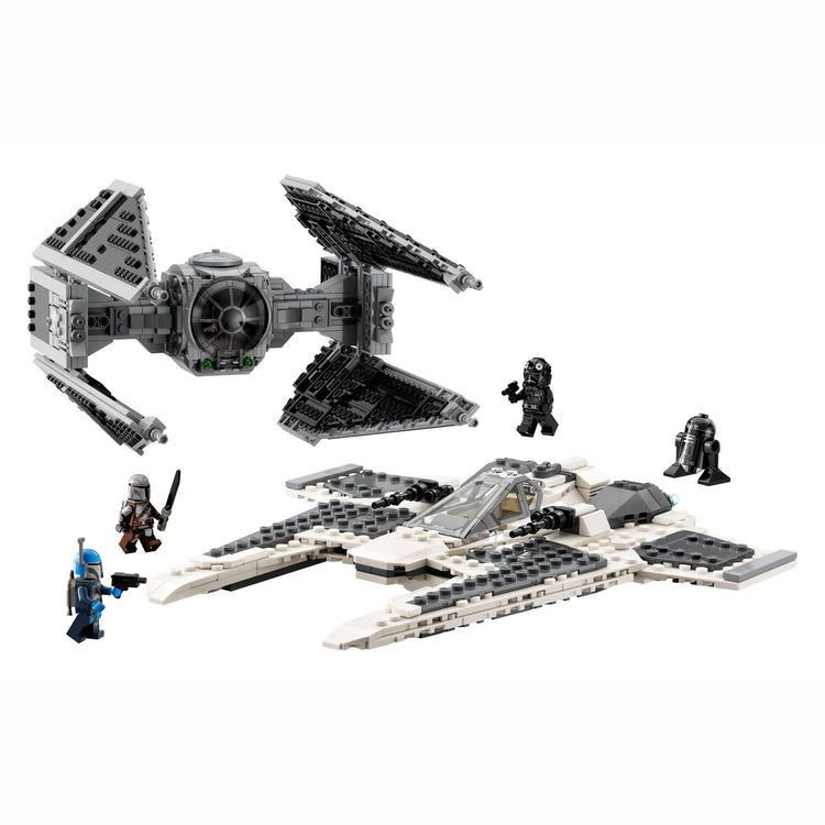 Lego star wars 75348 mandalorian fang fighter vs. tie interceptor set