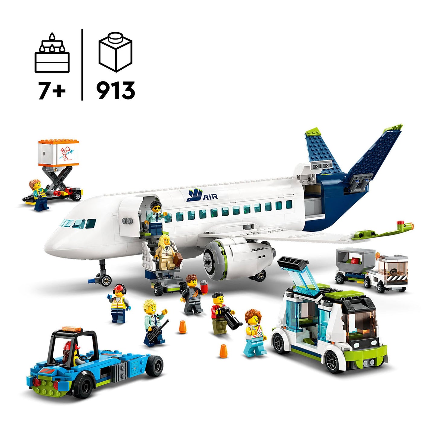Lego city passagiersvliegtuig vliegtuig speelgoed set - 60367