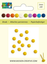 Vaessen creative • splitpennen 5mm geel - afbeelding 1