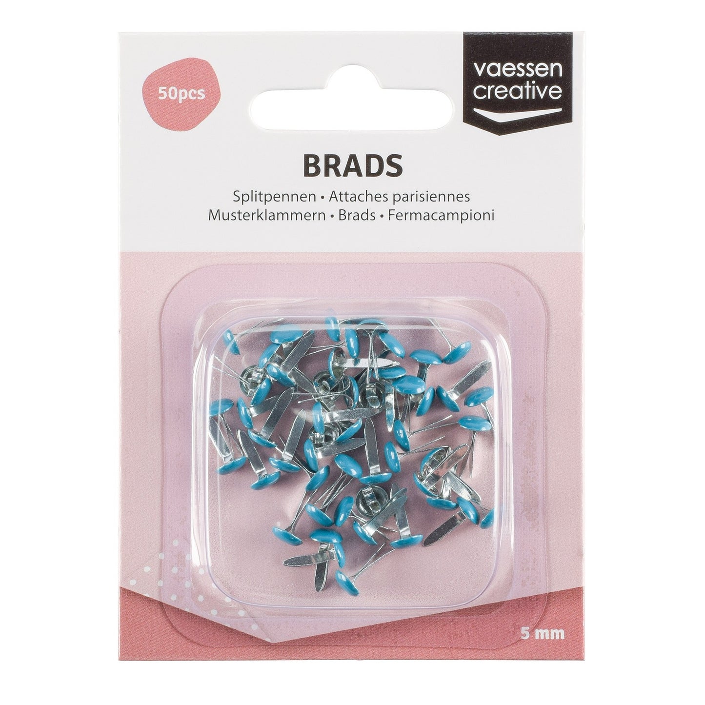 Vaessen creative • splitpennen 5mm turkoois