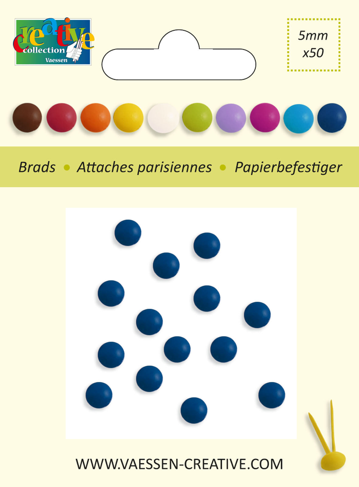 Vaessen creative • splitpennen 5mm blauw