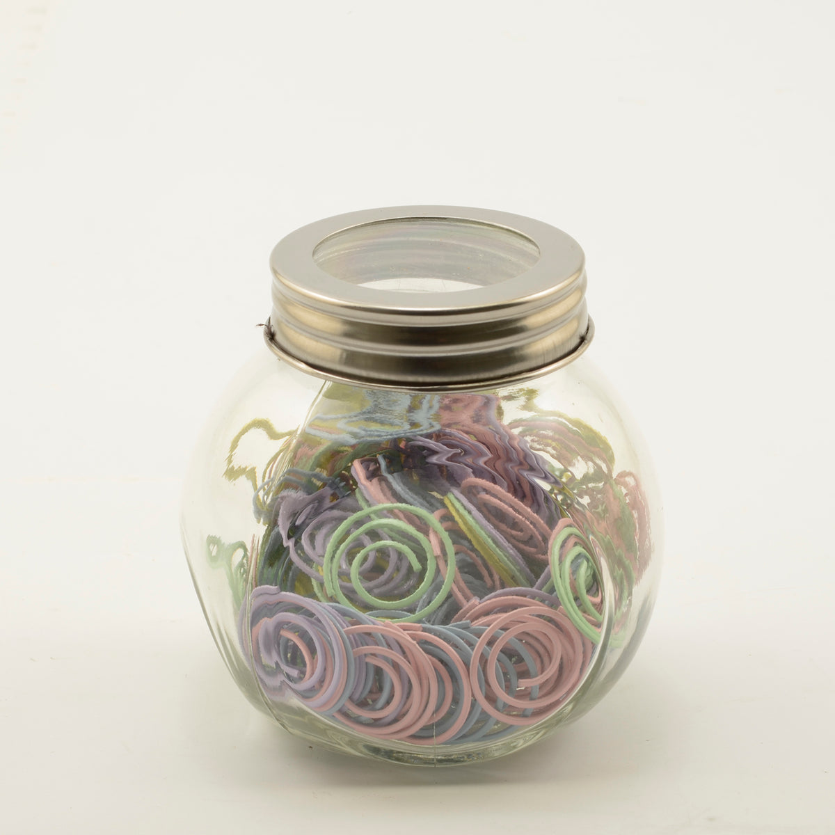 Vaessen creative • paper clips in potje 120g + -143stuks rond 22mm pastel