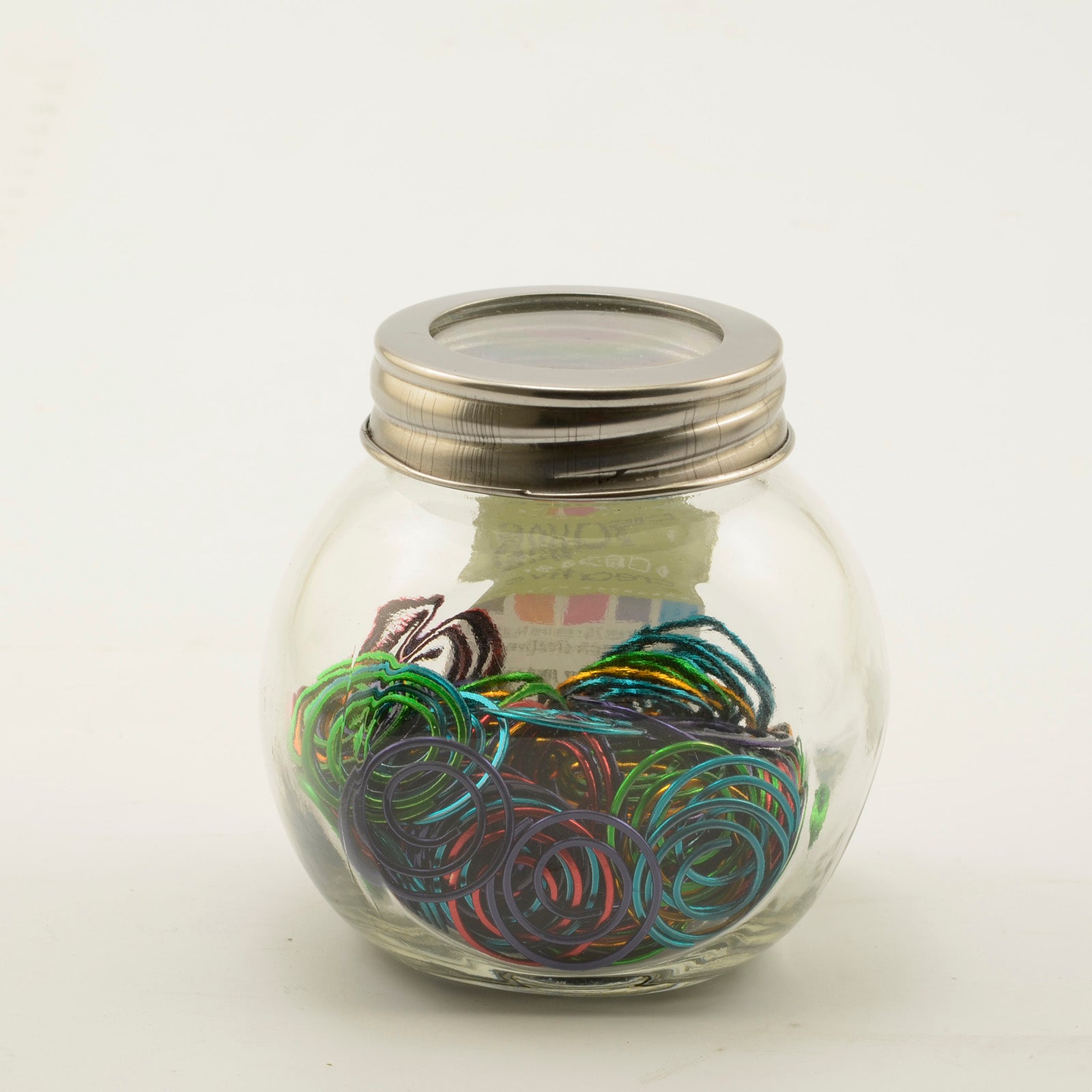 Vaessen creative • paper clips in potje 120g + -140stuks rond 22mm metallic