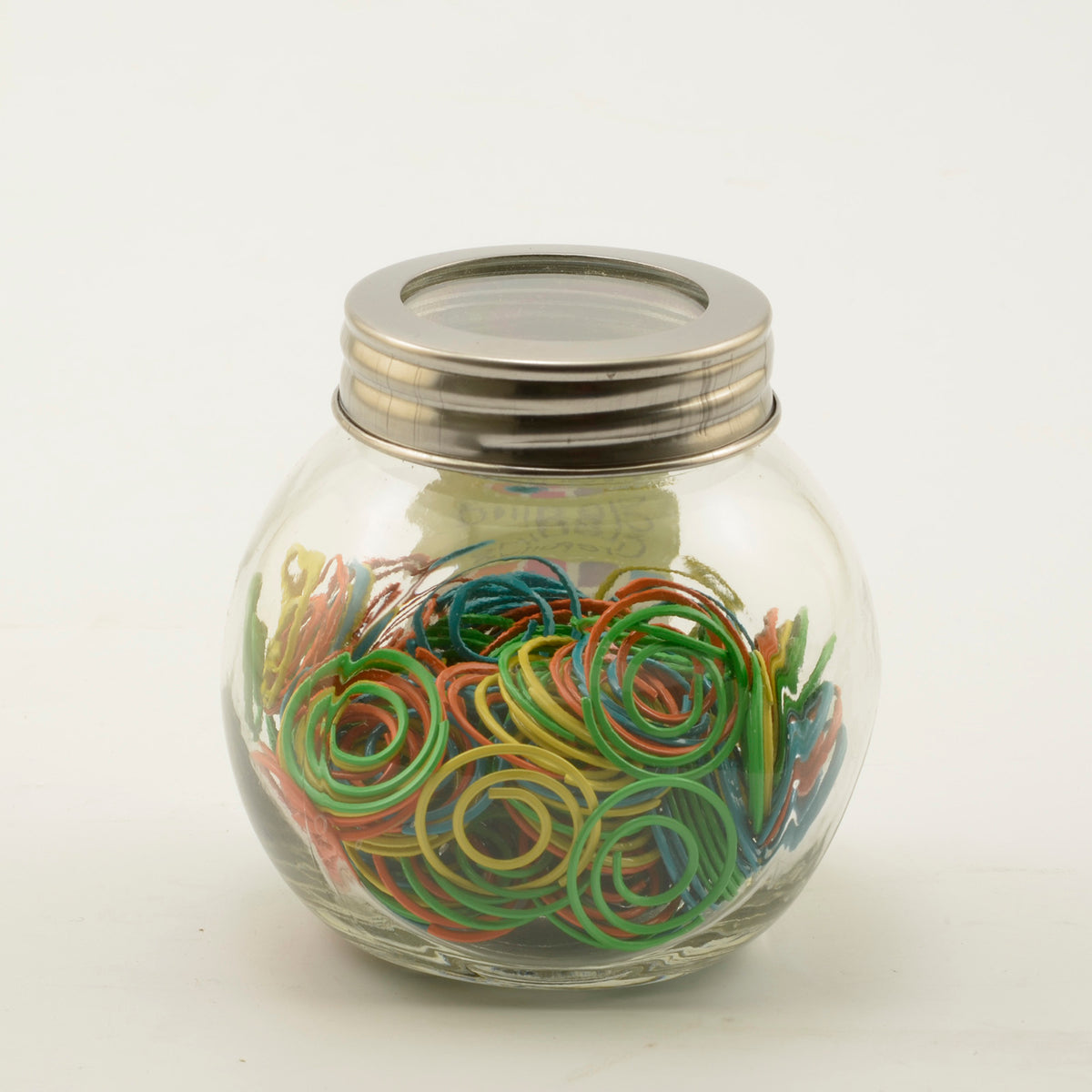 Vaessen creative • paper clips in potje 120g + -139stuks rond 22mm tropisch