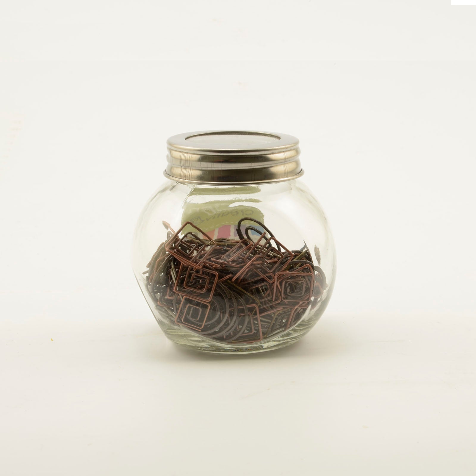 Vaessen creative • paper clips in potje 100g + -155stuks driehoek vierkant