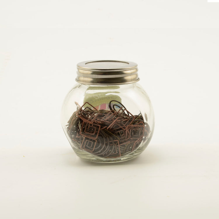 Vaessen creative • paper clips in potje 100g + -155stuks driehoek vierkant