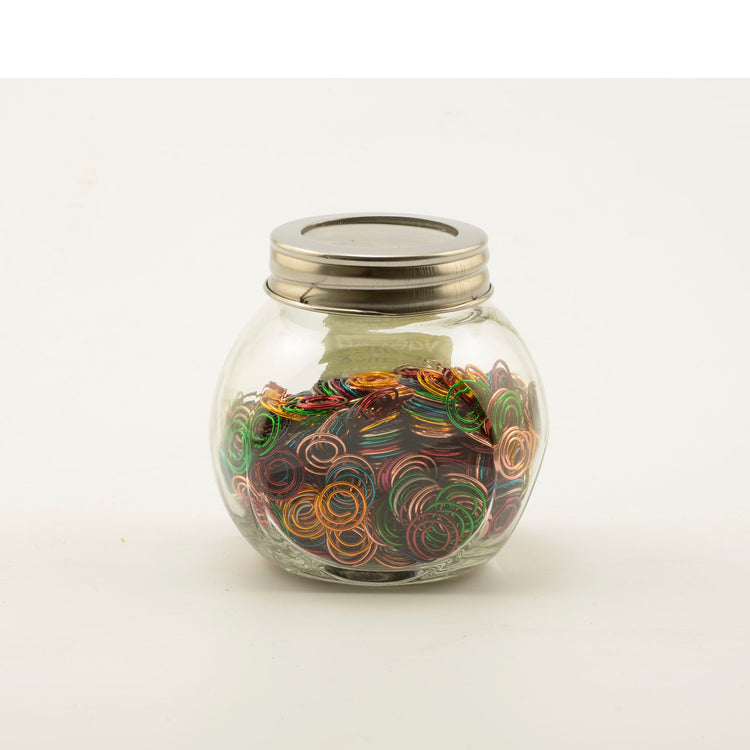 Vaessen creative • paper clips in potje 200g + -724stuks rond metallic