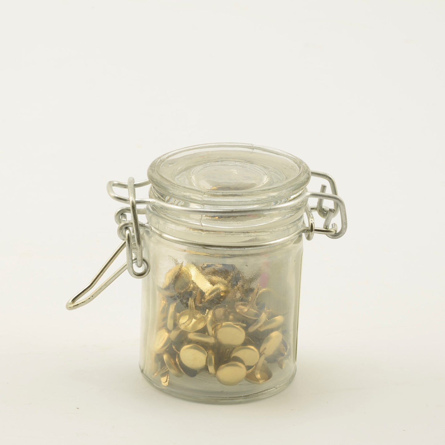 Vaessen creative • splitpennen in klein potje 25g rondje goud