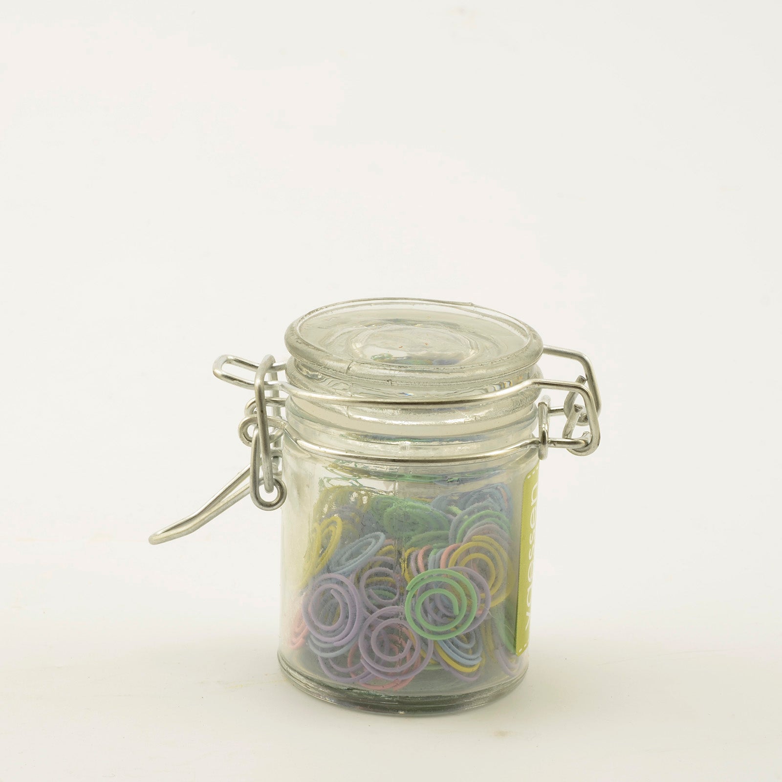 Vaessen creative • paper clips in klein potje 40g + -149stuks rond pastel