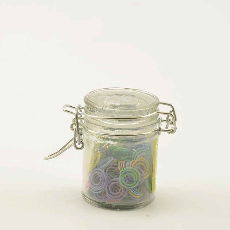 Vaessen creative • paper clips in klein potje 40g + -149stuks rond pastel
