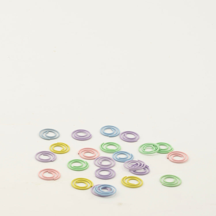 Vaessen creative • paper clips in klein potje 40g + -149stuks rond pastel