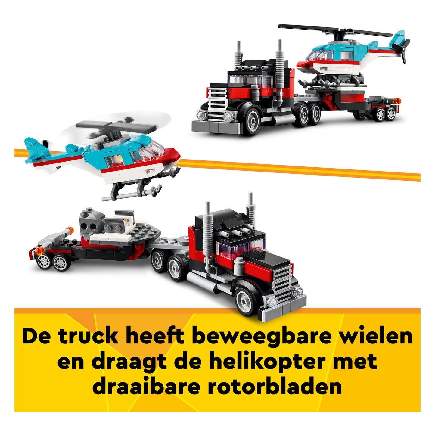 Lego creator 3in1 truck met helikopter - 31146
