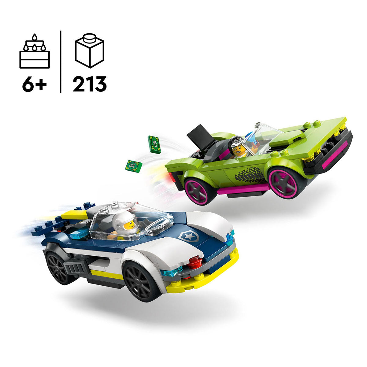 Lego politiewagen en snelle autoachtervolging - 60415