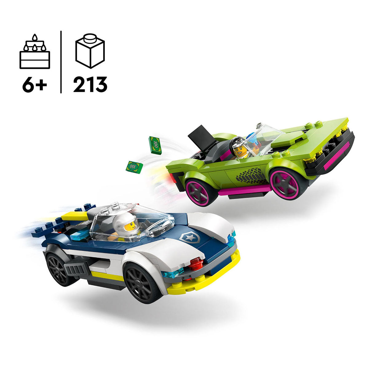 Lego LEGO City 60415 Politiewagen en Snelle Autoachtervolging