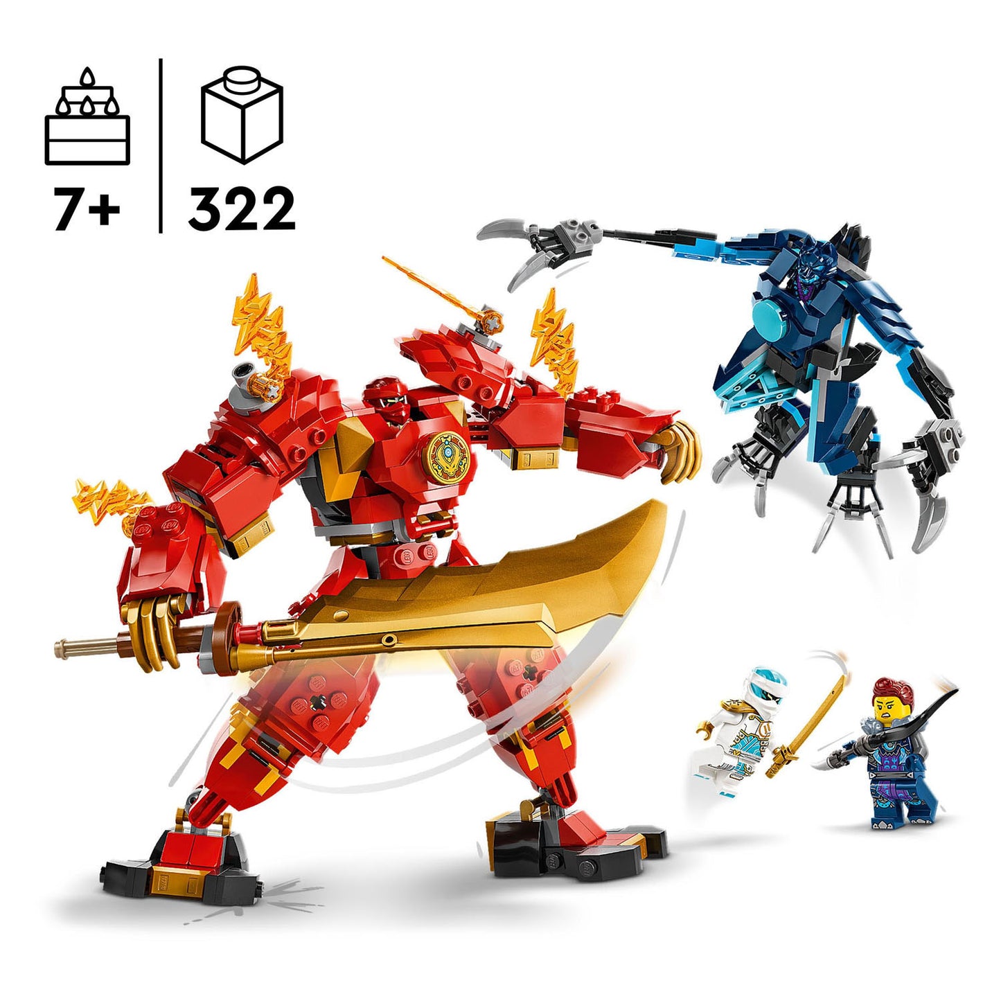 Lego ninjago 71808 kais elementaire vuurmecha