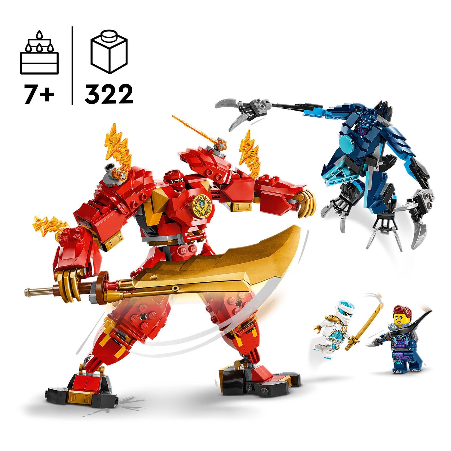 Lego ninjago 71808 kais elementaire vuurmecha