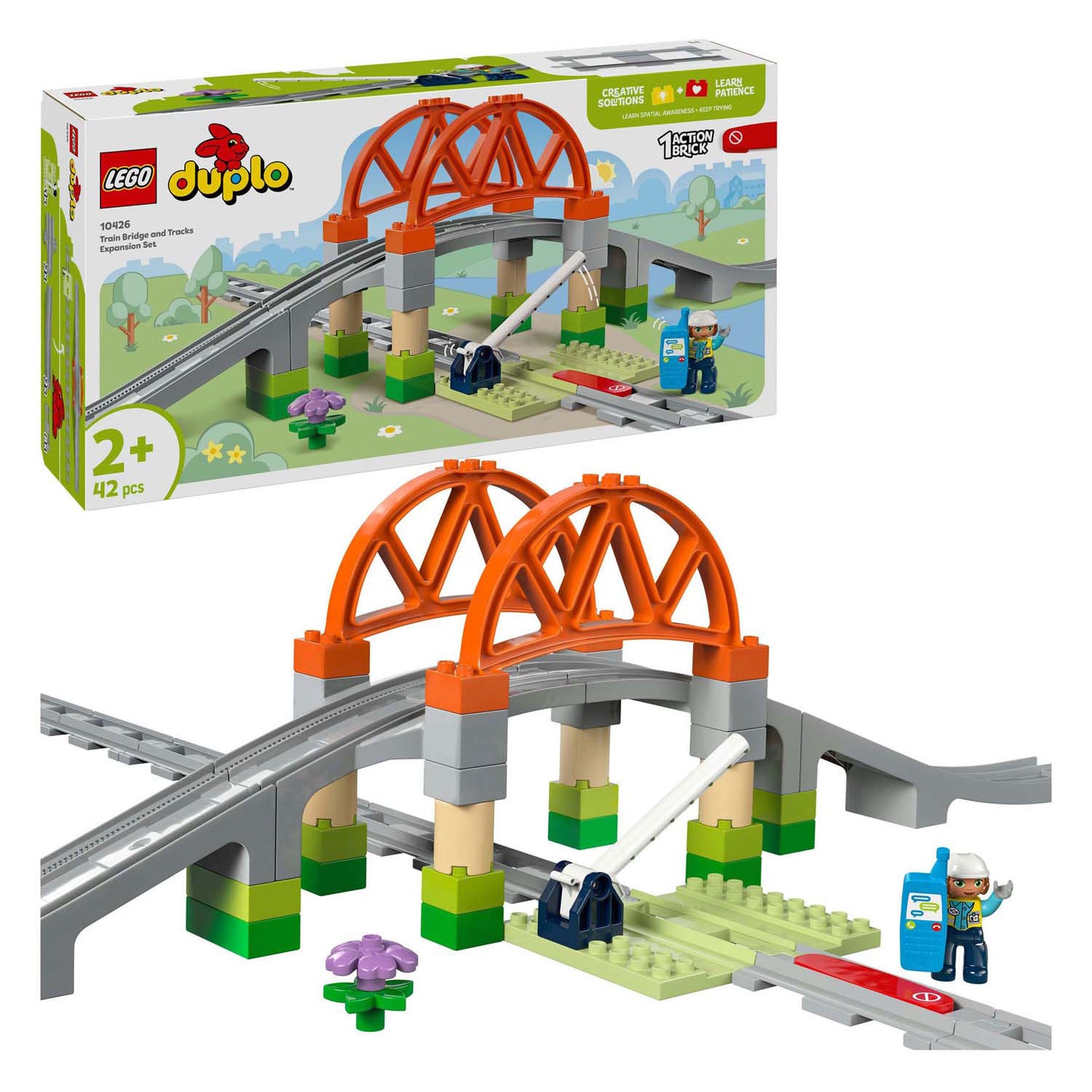 Lego lego duplo town 10426 treinbrug en rails uitbreidingsset