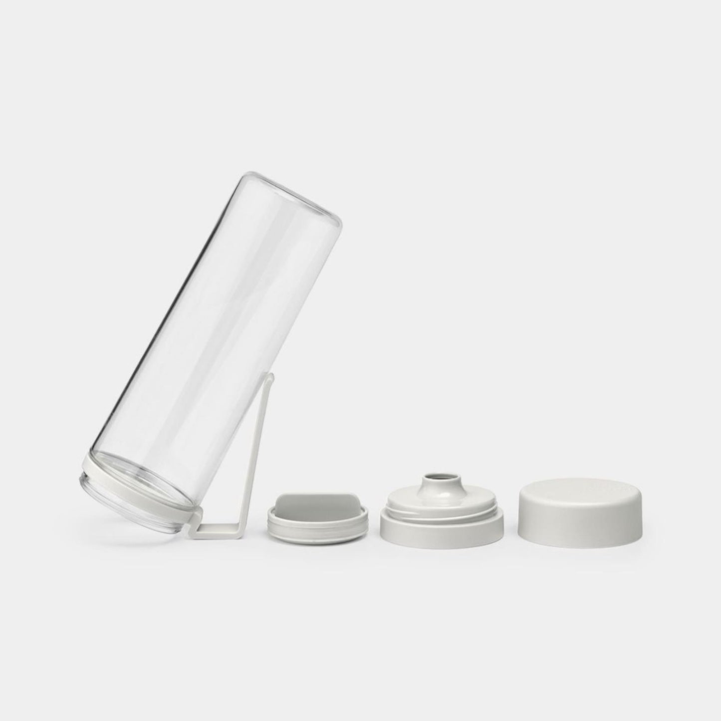 Brabantia make take waterfles met zeef 0,5l light grey