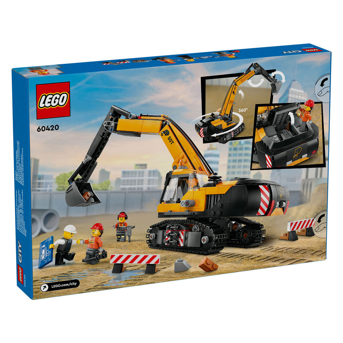 Lego city - gele graafmachine constructiespeelgoed (60420)