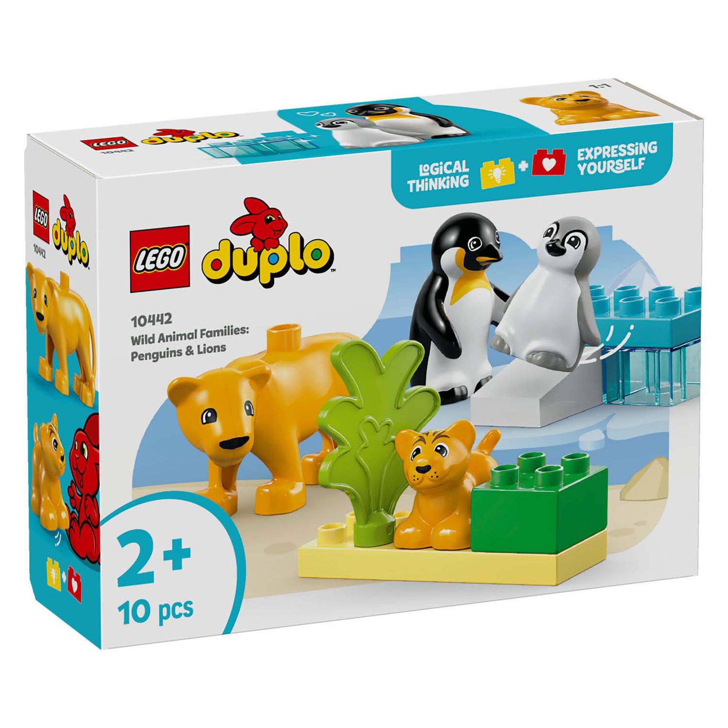 Lego lego duplo town 10442 families van wilde dieren: pinguïns en leeuwen