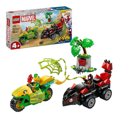 Lego lego spidey 11198 spin en electro achtervolging met dinosaurusvoertuigen